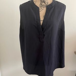 Jessica London Black V Neck Sleeveless Top Sz 18